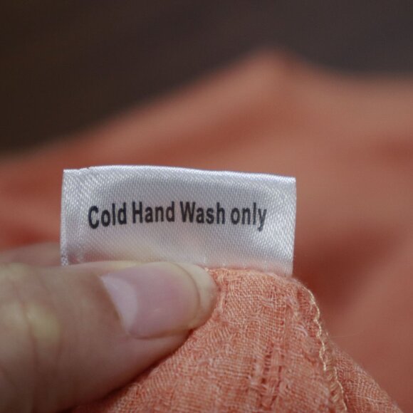 Garden Classy Embroidered Poncho Top Womens 8 Peach Boho Granny Relaxed Casual - Picture 8 of 15